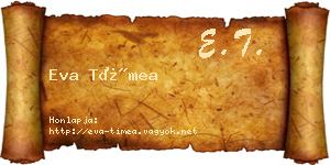 Eva Tímea névjegykártya